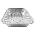thumbnail image 5 of Pactogo 2 lb. Oblong Aluminum Foil Take-Out Pan with Board Lid Disposable Containers 8.44" x 5.94" x 1.75" (Pack of 250 Sets), 5 of 6
