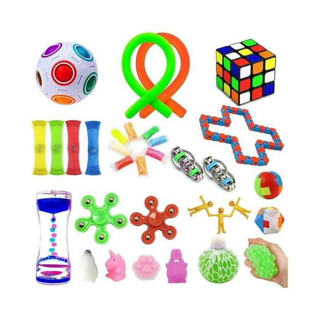 32 Pack Sensory Fidget Toys Set Stress Relief Hand Toys For Adults Kids Adhd Walmart Com Walmart Com