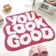 thumbnail image 1 of You Look Good Bathroom Mat Peach, 1 of 4