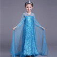 thumbnail image 2 of HAWEE Princess Elsa 2 Dress Costumes with Shining Long Cape for Birthday Party, 2 of 6