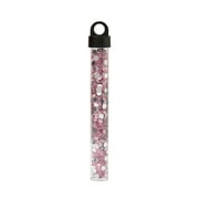 Offray Accessories, Pink Multi Faceted Gems in Tube, .317 ounces, 1 Package Peel and Stick Gems
