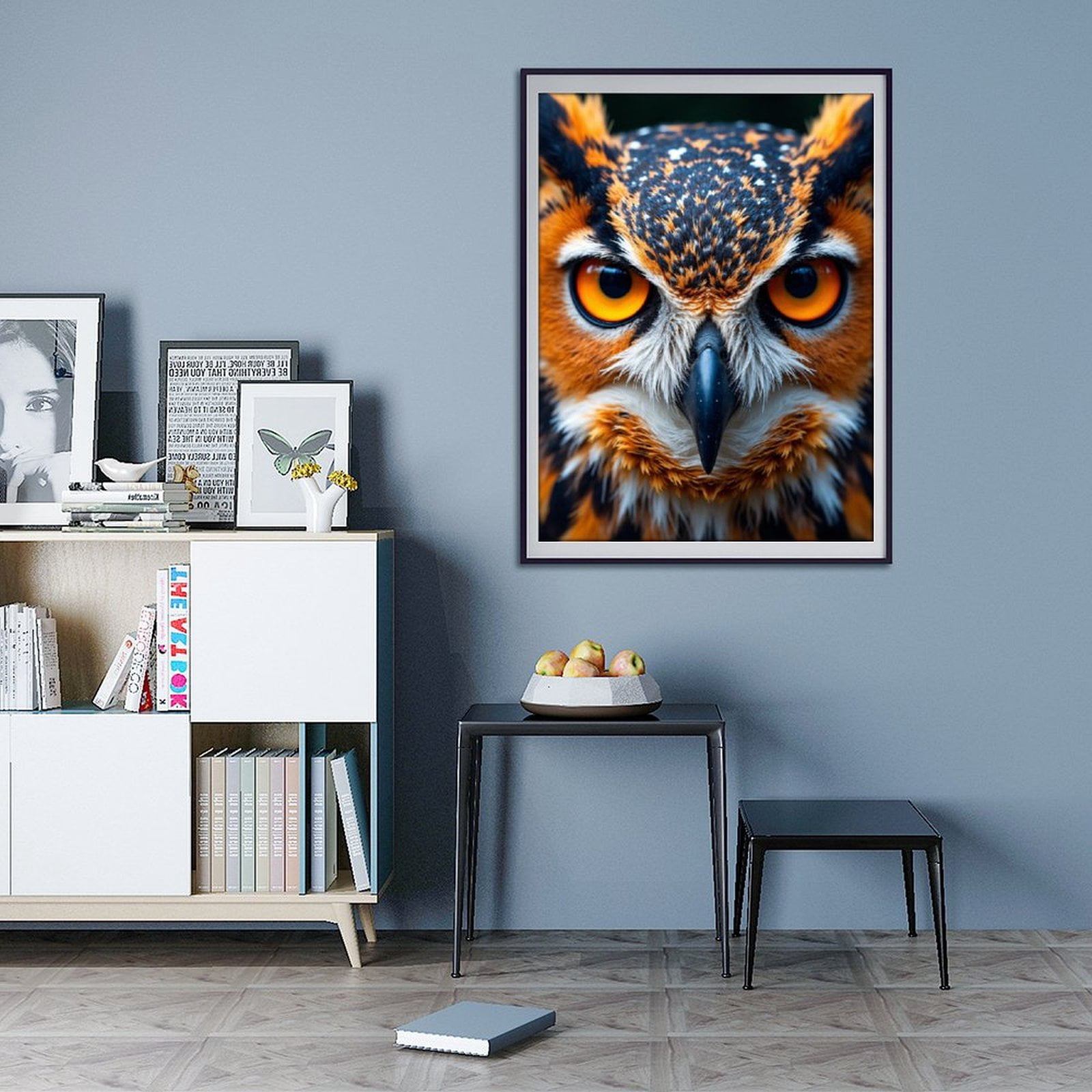 Diamond Art Kit for Adults, Majestic Owl Close Up Diamond Painting for Adults Beginners, DIY Diamond Art Painting Kits, 5D Diamond Painting Crafts for Home Decor 12x16 Frameless