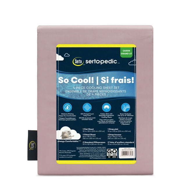 Sertapedic So Cool! 4pc Cooling Sheet Set