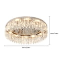 thumbnail image 3 of DENEST Modern Flush Mount Crystal Chandelier LED Ceiling Light Pendant Lamp Fixture 40w, 3 of 16