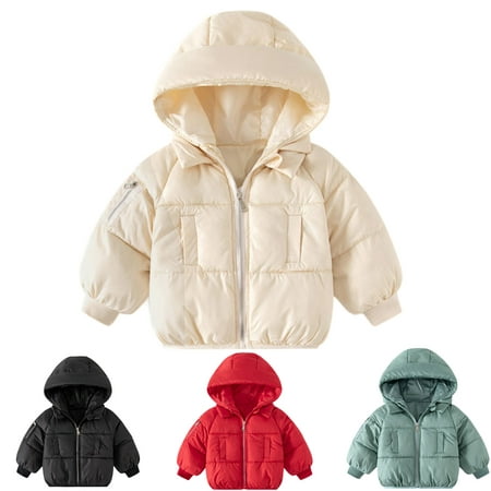 

Yuanyu Toddler Little Girl Boy Thick Down Coat Warm Hooded Puffer Jacket