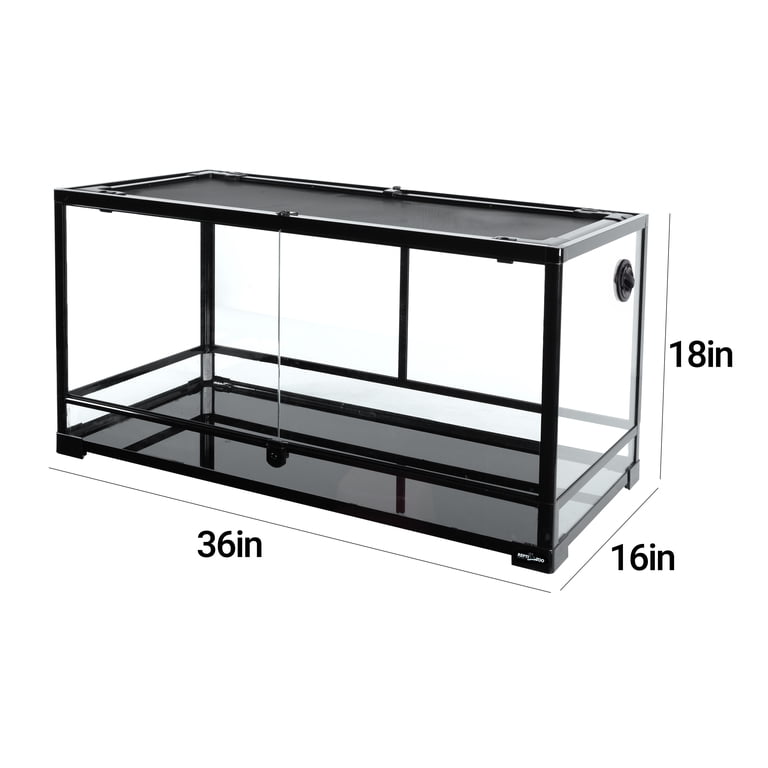 REPTI ZOO Full Tempered Glass Reptile Terrarium, Amphibian
