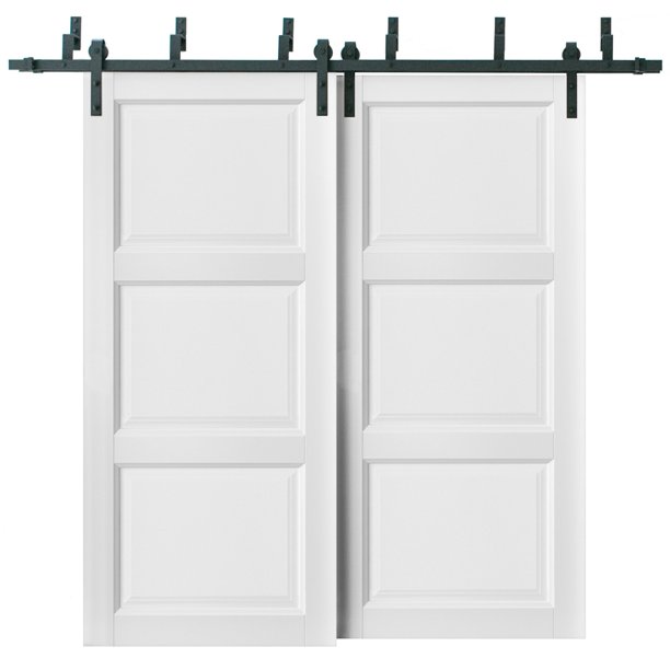 Sliding Closet Barn Bypass Doors 56 x 80 inches Lucia 2661 Matte