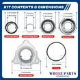 thumbnail image 4 of Washer Bearing Kit 58mm HC135 HC165 WF150 WFF150 WF165 WFF165 WF185 WFF185 WF135 WFF135 WE234 WE176 WE181 - Replacement & Compatible with Some IPSO Washing Machines, 4 of 8