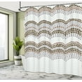 thumbnail image 4 of Ambesonne Tiles Shower Curtain, Retro Pattern of Waves Roman, 69"Wx84"L, Dark Sepia, 4 of 4