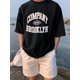 thumbnail image 1 of Men's Brooklyn Graphic T-Shirt - Casual Summer Tee, Round Neck Short Sleeve, White Lettering, Perfect for Casual Attire or Outdoor Activities, Leisure Clothing | Machine Washable Shirt, Summer Gifts, 1 of 6