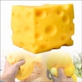 thumbnail image 5 of HCBY Cheese Stress Toy, Stress Relief Squeeze Toy, Hidden Mouse Interactive Toy, Yellow Cheese Modeling, Realistic Porous Texture Novelty Stress Toy For Kids And Adults, 5 of 5