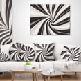 thumbnail image 4 of Designart Fractal 3D Black N White Tunnel - Contemporary Throw Pillow - 12x20, 4 of 5
