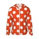 thumbnail image 1 of Fotbe Orange And White Polka Dot1 Chaqueta con Protección Solar UPF 50+ para Hombre y Mujer, Camisa con Capucha y Bolsillos-Large, 1 of 7