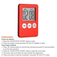 thumbnail image 3 of Uxcell Digital Timer,1pack Small Count Down/UP Clock with Magnetic,Kitchen Timer Red, 3 of 5