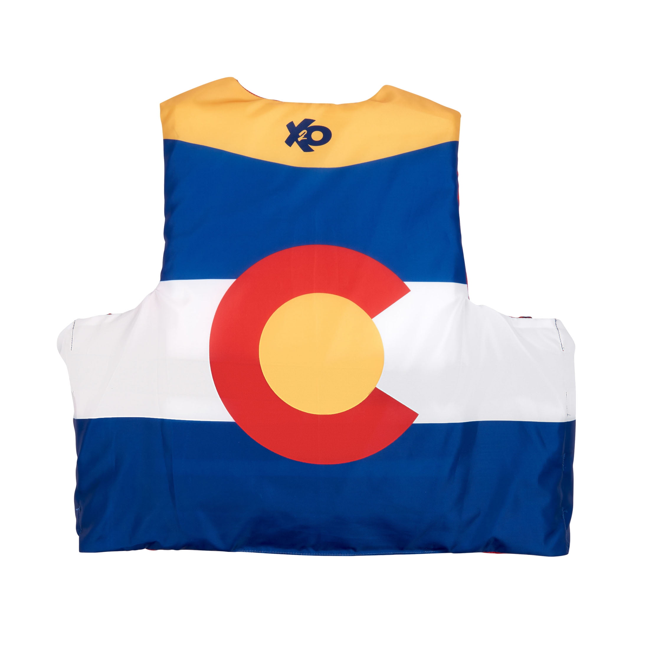 X2O 4 Buckle Life Vest and Jacket S/M Colorado State Flag, Blue and Yellow