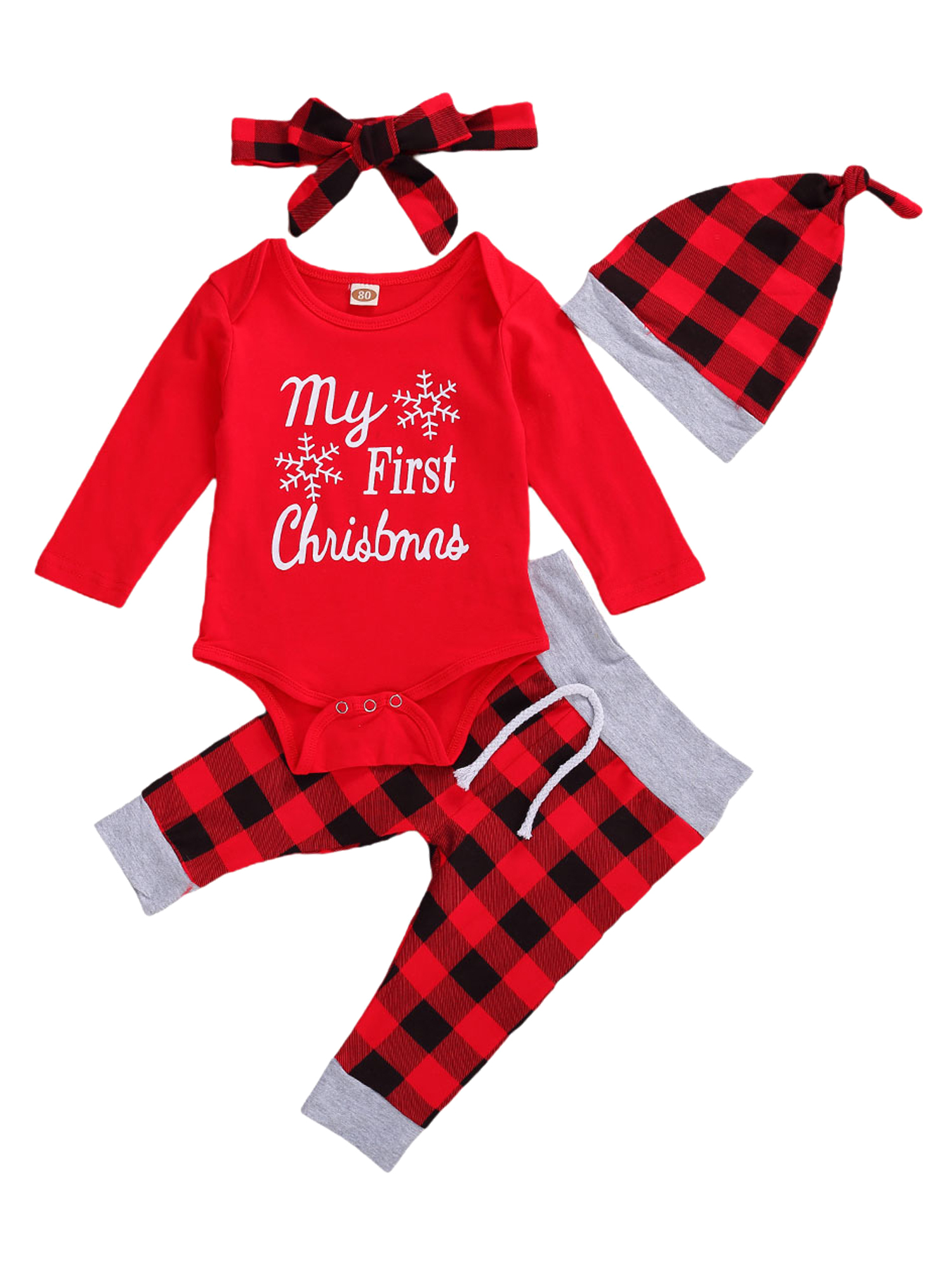 baby boy red tartan trousers