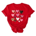 thumbnail image 5 of Tnhcen "Women's Valentine's Day Casual Short Sleeve Heart Print T-Shirt – Round Neck Holiday Gift Tops S-L Plus Size Friendly Shirts", 5 of 6
