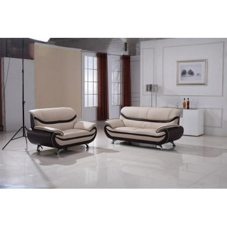 Maxwest C113 Ob Modern Oyster Brown Leather Sofa And Loveseat Set 2 Pcs Maxwest C113 Ob Modern Oyster Brown Leather Sofa And Loveseat Set 2 Pcs