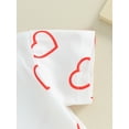 thumbnail image 5 of Toddler Baby Boy Valentines Day Outfits Short Sleeve Heart Print Shirt + Shorts Set, 5 of 8