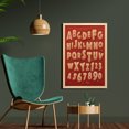 thumbnail image 2 of Cookie Wall Art with Frame, Christmas Themed ABC and Numbers Lettering Dots in the Dark Toned Background Pastel, Printed Fabric Poster for Bathroom Living Room, 23" x 35", Multicolor, by Ambesonne, 2 of 2
