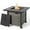 Black/Mix  Grey, variant on Costway 32'' Propane Fire Pit Table 50,000 BTU Square Firepit Heater w/ Lava Rocks Cover Mix Brown