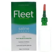 Fleet Laxative Saline Enema Lubricated Gentle Glide Tip, 4 Bottles, 4.5 oz each 12 Pack