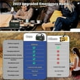 thumbnail image 3 of 12000MAh Emergency Weather Radio Hand Crank Radio Solar Radio Portable AM/FM/ Radio with Flashlight, 3 of 5