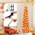 thumbnail image 4 of Fall Tree Home Decor Pop Up Tree with Lights & Timer & Modes Collapsible Tinsel Pencil Tree for Autumn Harvest Porch Thanksgiving Party Decorations Maple Leaves, 4 of 6