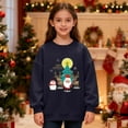 thumbnail image 1 of Sudadera sin capucha para niños, con estampado navideño, cuello redondo, manga larga, forro polar, para niños de talla mediana a grande, blusa de poliéster para niños., 1 of 6