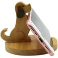 thumbnail image 1 of Lindo soporte para teléfono celular para perros, soporte de madera para escritorio de teléfono inteligente para IPhone Xs / Max / XR / X / 8/7 Plus / Google Pixel / Samsung Galaxy Note Jormftte WRST-155, 1 of 6