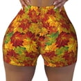 thumbnail image 2 of Lsque Vintage maple leaf autumn Pattern High Waisted Biker Shorts for Women-Tummy Control Fitness Athletic Workout Running Yoga Gym Shorts,Moisture-Wicking-Medium, 2 of 9