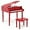 Red, variant on Costway 30-Key Classic Baby Grand Piano Toddler Toy Wood with Bench & Music Rack Red