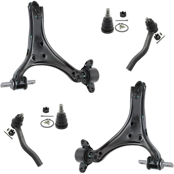 Detroit Axle - Front Lower Control Arms Ball Joints Outer Tie Rod Ends Replacement for 2013-2017 Honda Accord Acura TLX - 6pc Set