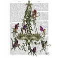 thumbnail image 2 of Fab Funky 26x32 White Modern Wood Framed Museum Art Print Titled - Monkey Chandelier, 2 of 4