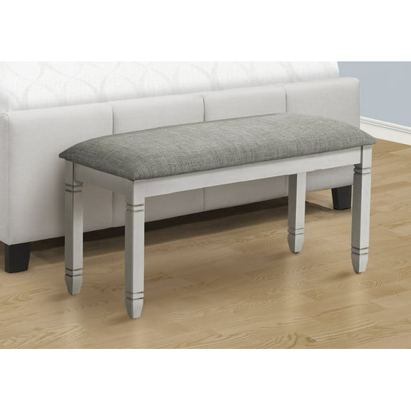 Nmkwnr 41" Rectangular Upholstered Fabric Seat Dining Bench with Wood Frame, Perfect for Kitchen, Dining Room, Entryway, Bedroom, Gray