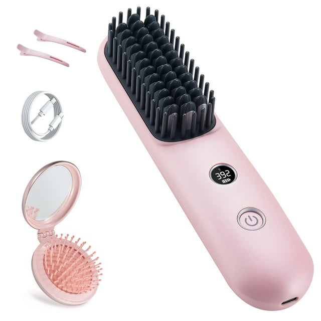 Plancha alisadora de pelo 2 en 1 con pantalla LCD inalámbrica STUDLLY