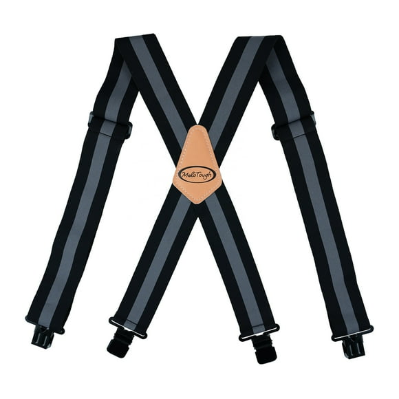 Porte-jarretelles Utilitaire pour Hommes 2 Pouces Réglable X Dos des Hommes avec Robuste Robuste 4 clips Accolades pour Grand et Grand