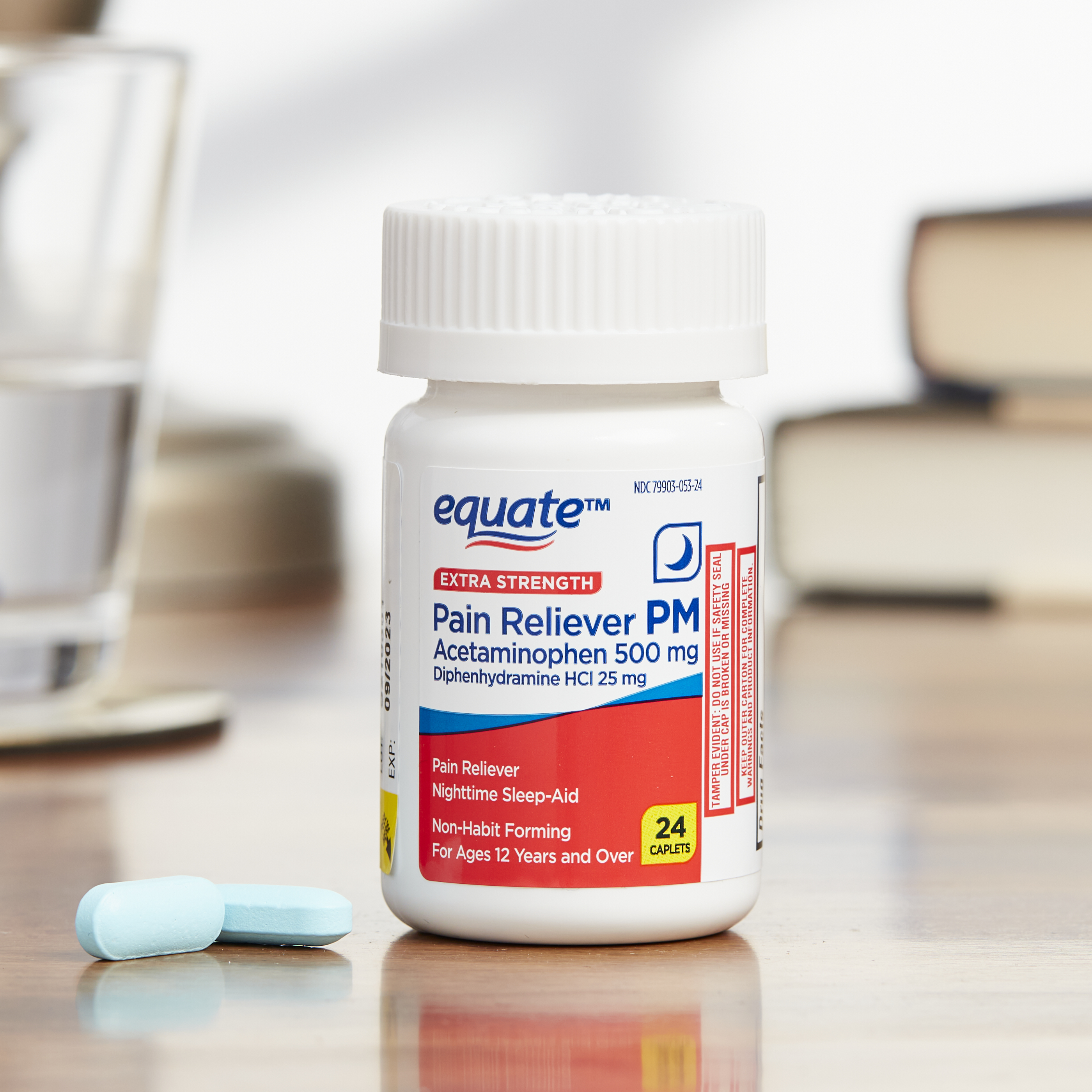 Equate Extra Strength Tylenol PM Comparar: Acetaminofén 500mg/Difenhidramina 25mg, 24 unidades 5