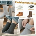 thumbnail image 7 of 4 Pairs Men Women Merino Wool Hiking Socks Thermal Warm Crew Winter Boot Sock Gift Comfy Boot Work Socks, 7 of 7