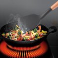 thumbnail image 7 of Hloma Cooking Spatula Non-deformable Anti-slip Silent Stir-Fry Heat Resistance Silicone Extended Wooden Handle Frying Spatula for Kitchen, 7 of 7