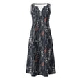 thumbnail image 5 of QIUOMBBP Womens A Line Maxi Dresses Plus Size Sleeveless V Neck Long Dress Loose Casual Summer Sundress Multicolor XXL, 5 of 6