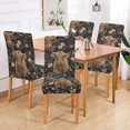 thumbnail image 2 of Yayeee 2 Pack Dining Chair Covers Stretch Parson Chairs Slipcovers Seat Protector, Cows and Flowers, 2 of 6