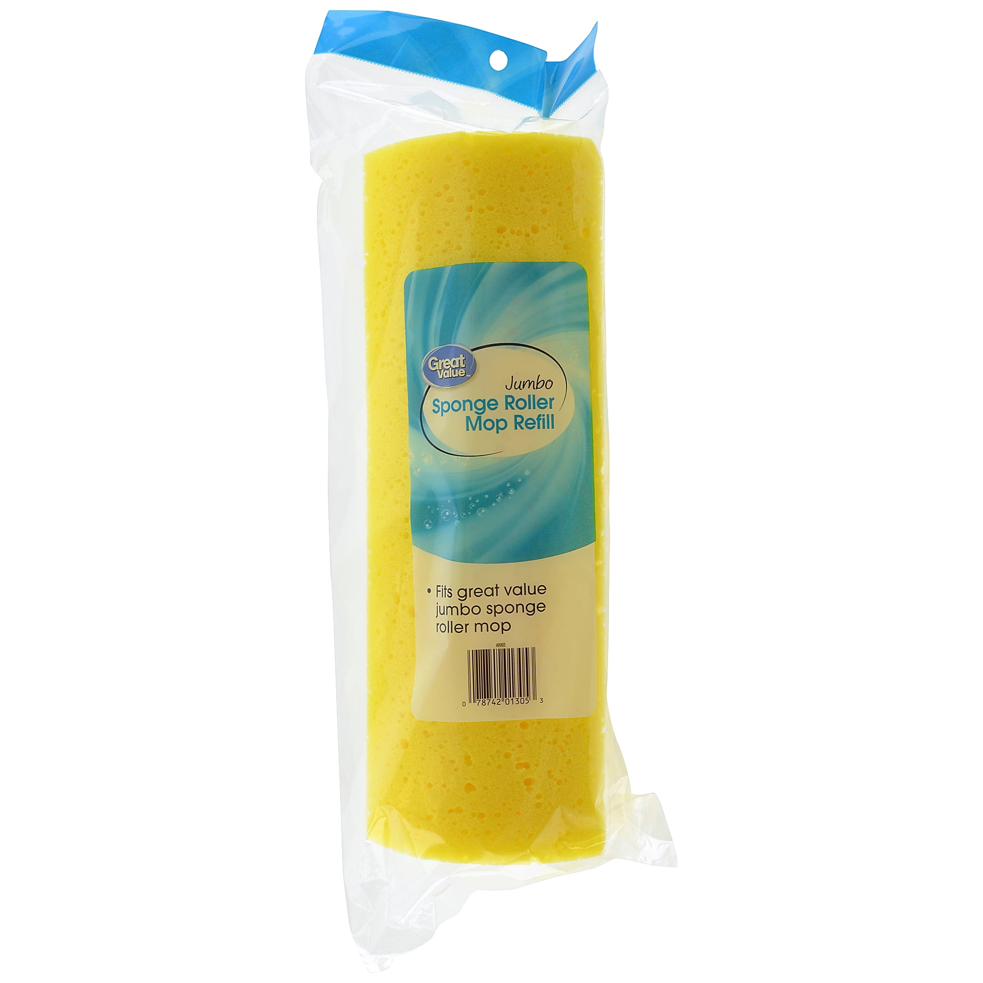 Great Value Jumbo Sponge Roller Mop Refill