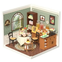 Rolife DIY Miniature Dollhouse Super Creator Sweet Sips Tea Plastic Building Set Toys Playset Gifts for Teens Adults