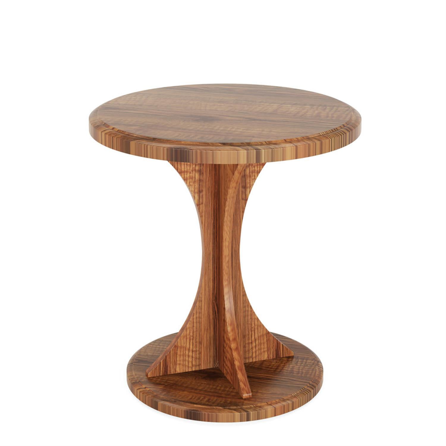 Demi Bonn Modern Round Sofa Side Table, Wood End Table Bedside Table for Small Spaces, Living Room, Bedroom, Brown