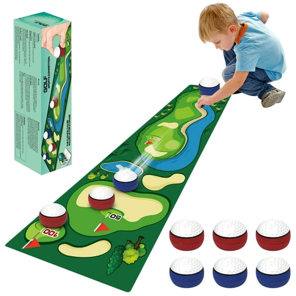 Leutsin Montessori Learning Games for Kids,Tabletop Curling Game Tabletop Game for Family Party Roll-Up Tabletop Golf Board Games Table Top Golf Game Bowling Tabletop Curling Game for Kid