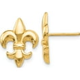 thumbnail image 1 of 14K Yellow Gold Small Fleur-De-Lis Earring (15 X 11) Made In United States te619, 1 of 5