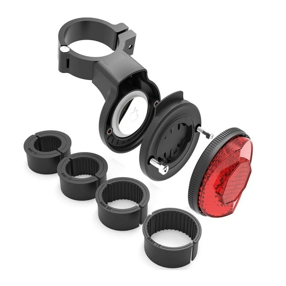Hidden Bike GPS Tracker Mount for Apple AirTag & Garmin Varia – Anti-Theft Reflector Seatpost Holder with 4 Spacers, 1 Piece