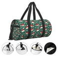 thumbnail image 3 of Balery Santa Hat Joy Green Festive Bolsa de Gimnasio para Mujeres y Hombres, Bolsa de Viaje Impermeable, Bolsa de Fin de Semana con Compartimento para Zapatos y Bolsillo Húmedo, 3 of 6