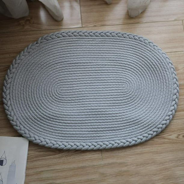 Alfombra tejida resistente Alfombra de puerta Alfombra de Escaleras decorativas a Alfombra antideslizante Gris yotijar alfombra de baño